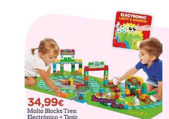 Molto blocks tren electrónico + tapíz