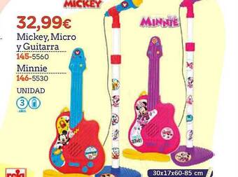 Mickey micro y guitarra minnie