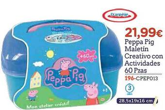 Super Juguete Peppa pig maletín creativo con actividades 60 pzas oferta