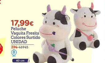 Super Juguete Peluche vaquita fresita colores surtido unidad oferta