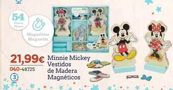 Super Juguete Minnie mickey vestidos de madera magnéticos oferta