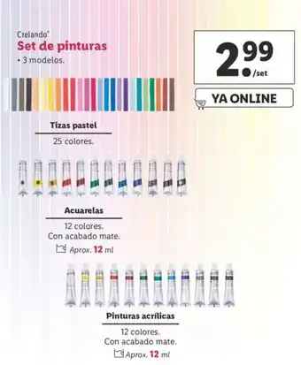 Lidl Crelando Set de pinturas oferta