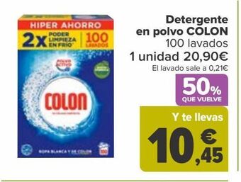 Carrefour Detergente en polvo colon oferta