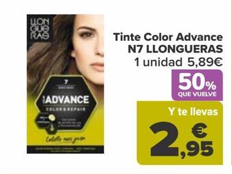 Carrefour Tinte color advance n7 llongueras oferta
