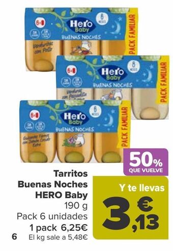 Carrefour Tarritos buenas noches hero baby oferta