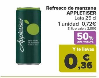 Carrefour Refresco de manzana appletiser oferta