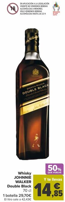 Carrefour Whisky johnnie walker double black oferta