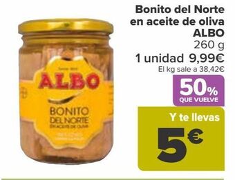 Carrefour Bonito del norte en aceite de oliva albo oferta