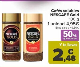 Carrefour Cafés solubles nescafé gold oferta