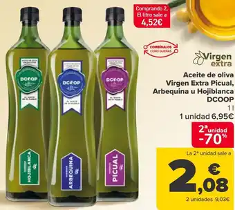 Carrefour Aceite de oliva virgen extra picual, arbequina u hojiblanca dcoop oferta