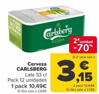 Carrefour Cerveza carlsberg oferta