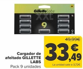 Carrefour Cargador de afeitado gillette labs oferta