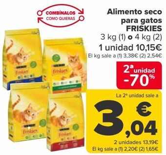 Carrefour Alimento seco para gatos friskies oferta