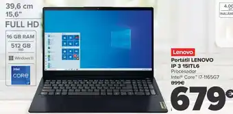 Carrefour Portátil lenovo ip 3 15itl6 oferta