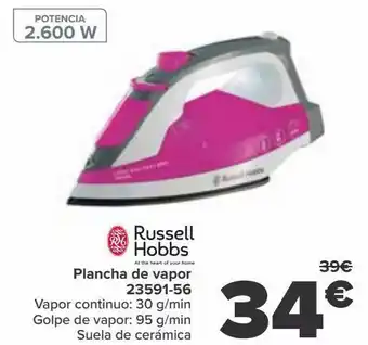 Carrefour Russel hobbs plancha de vapor 23591-56 oferta