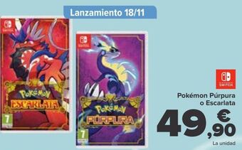 Carrefour Pokémon púrpura o escarlata oferta
