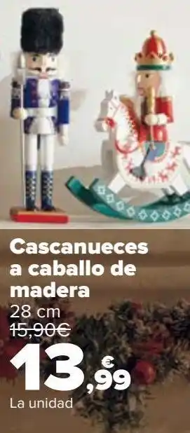 Carrefour Cascanueces a caballo de madera oferta