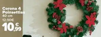 Carrefour Corona 4 poinsettias oferta