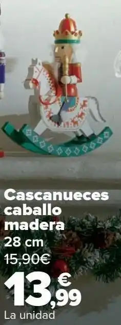 Carrefour Cascanueces caballo madera oferta