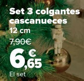Carrefour Set 3 colgantes cascanueces oferta