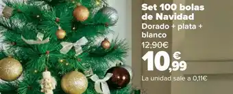 Carrefour Set 100 bolas de navidad oferta