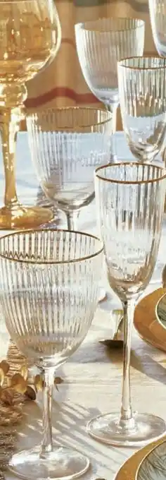 Carrefour Set 4 copas vino borde dorado carrefour home oferta