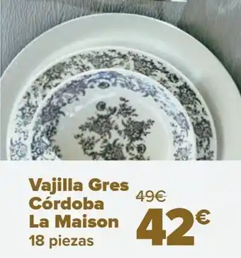 Carrefour Vajilla gres córdoba la maison oferta