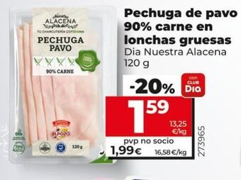 Maxi Dia Pechuga de pavo 90% carne en lonchas gruesas oferta