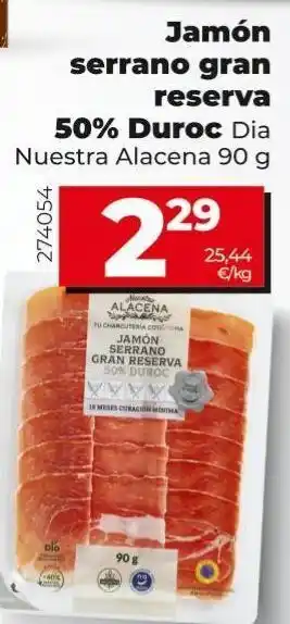 Maxi Dia Jamon serrano gran reserva 50% duroc oferta