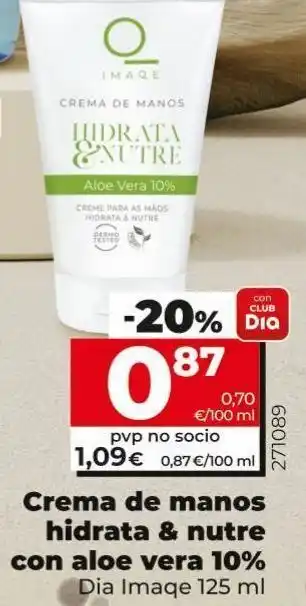 Maxi Dia Crema de manos hidrata & nutre con aloe vera 10% oferta