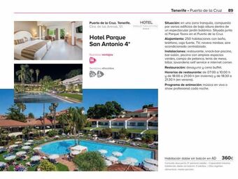 Viajes El Corte Inglés Puerto de la cruz. tenerife. ctra. de las arenas, 51. hotel parque san antonio 4* nuestros ventajas servicios ofrecidos h oferta
