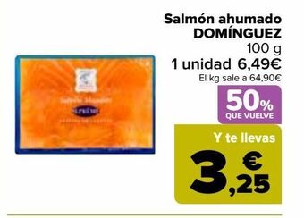 Carrefour Market Salmón ahumado domínguez oferta