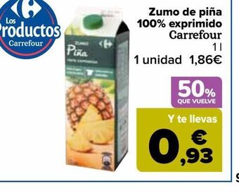Carrefour Market Zumo de piña 100% exprimido carrefour oferta