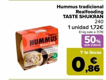 Carrefour Market Hummus tradicional realfooding taste shukran oferta