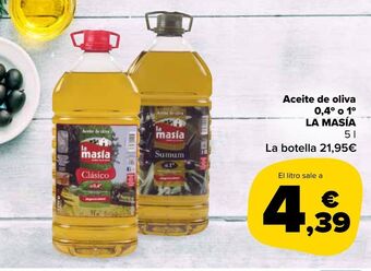 Carrefour Market Aceite de oliva 0,4º o 1º la masía oferta
