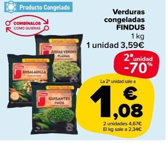 Carrefour Market Verduras congeladas findus oferta