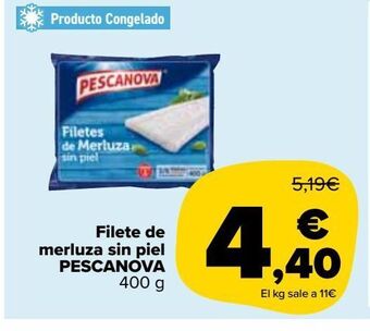 Carrefour Market Filete de merluza sin piel pescanova oferta