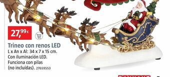 Bauhaus Trineo con renos led oferta