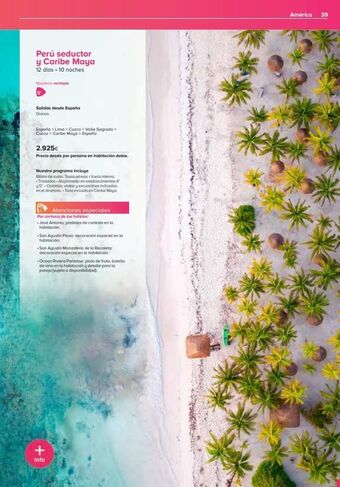 Viajes El Corte Inglés Perú seductor y caribe maya 12 días. 10 noches nuestras ventajas salidas desde españa diarias. españa lima > cuzco > valle oferta