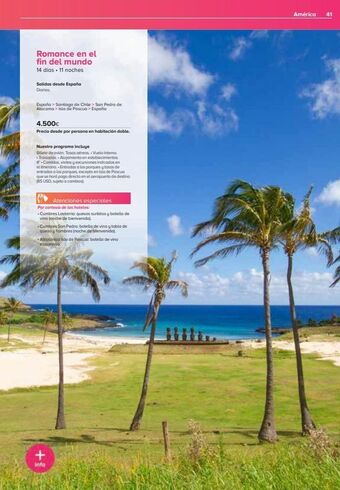 Viajes El Corte Inglés Romance en el fin del mundo 14 días. 11 noches salidas desde españa diarias. españa > santiago de chile > san pedro de ata oferta