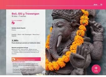 Viajes El Corte Inglés Bali, gili y trawangan 10 días. 7 noches nuestros ventajas salidas desde españa diarias españa > ubud > gili trawangan > oferta