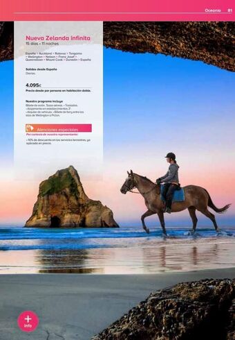 Viajes El Corte Inglés Nueva zelanda infinita 15 días. 11 noches españa > auckland > rotorua > tongariro > wellington > nelson > franz josef> quee oferta