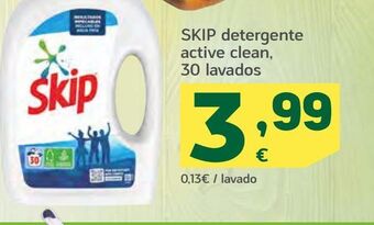 HiperDino Detergente active clean, 30 lavados skip oferta