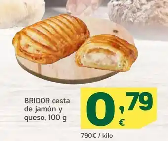 HiperDino Cesta de jamon y queso bridor oferta