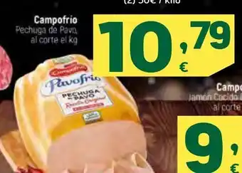 HiperDino Pechuga de pavo al corte el kg campofrio oferta