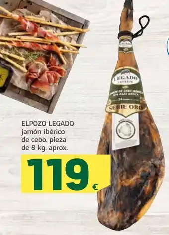 HiperDino Jamon iberico de cebo elpozo legado oferta