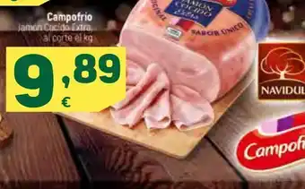 HiperDino Jamón cocido extra al corte el kg campofrio oferta