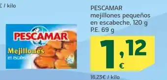 HiperDino Mejillones pequenos en escabeche pescamar oferta