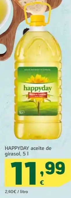HiperDino Aceite de girasol, 5 l happyday oferta