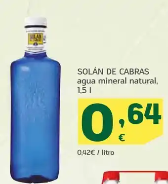 HiperDino Agua mineral natural, 1,5 l solan de cabras oferta